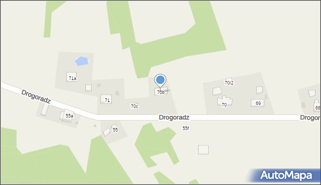 Drogoradz, Drogoradz, 70b, mapa Drogoradz