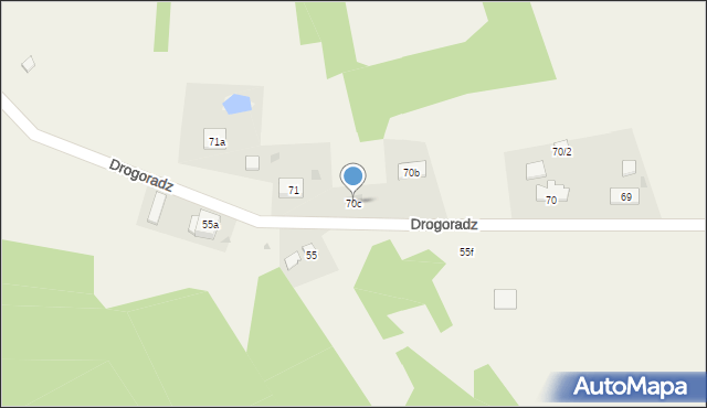 Drogoradz, Drogoradz, 70c, mapa Drogoradz