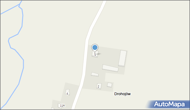 Drohojów, Drohojów, 1, mapa Drohojów