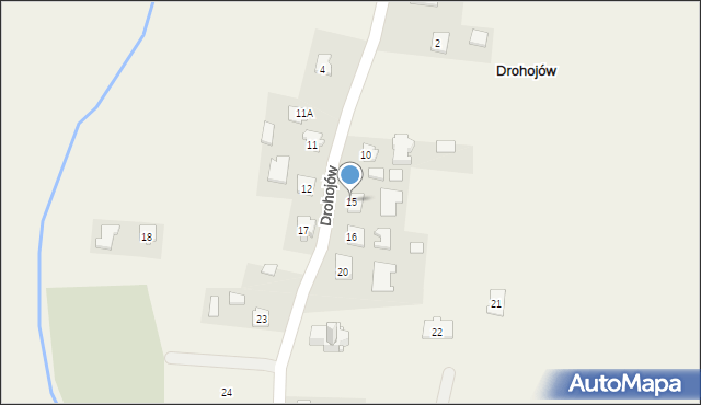 Drohojów, Drohojów, 15, mapa Drohojów