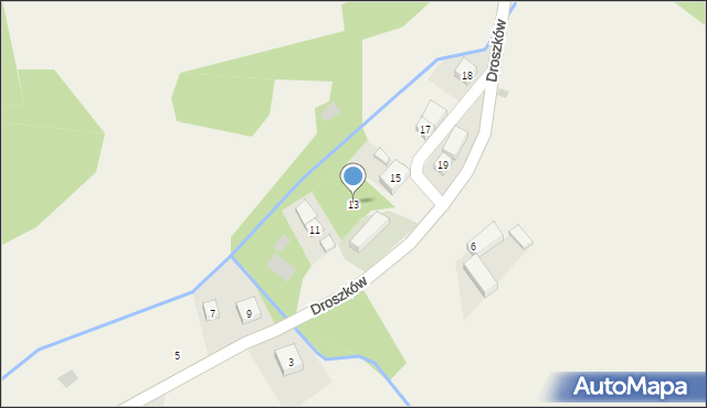 Droszków, Droszków, 13, mapa Droszków