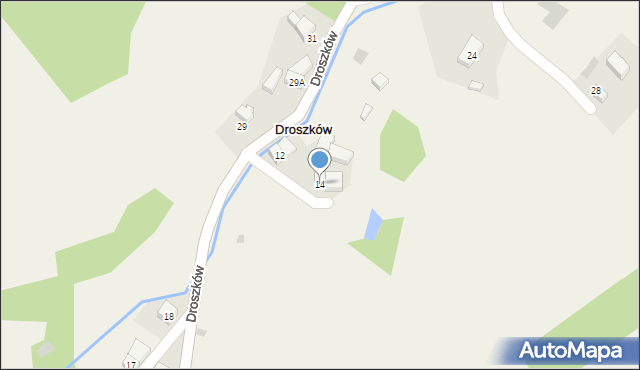 Droszków, Droszków, 14, mapa Droszków