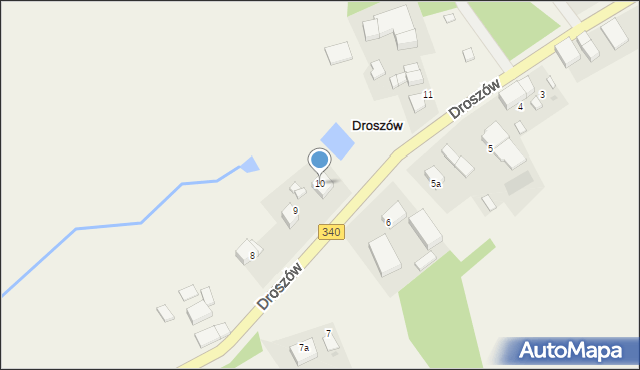 Droszów, Droszów, 10, mapa Droszów