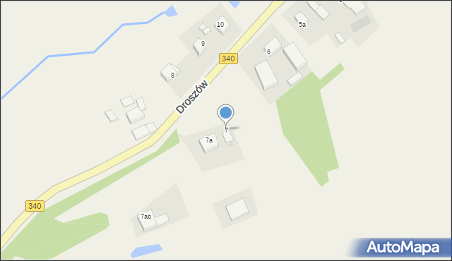 Droszów, Droszów, 7, mapa Droszów