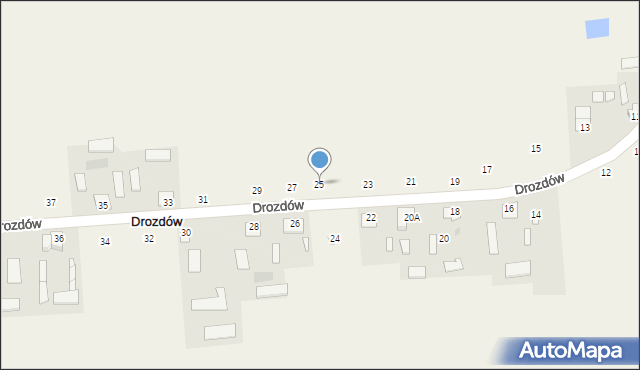 Drozdów, Drozdów, 25, mapa Drozdów