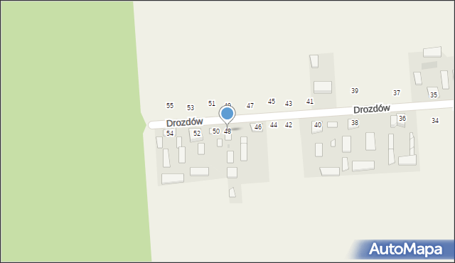 Drozdów, Drozdów, 48, mapa Drozdów