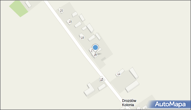 Drozdów, Drozdów, 16, mapa Drozdów