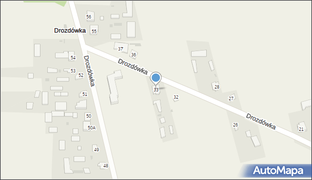 Drozdówka, Drozdówka, 33, mapa Drozdówka