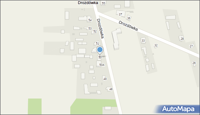 Drozdówka, Drozdówka, 50, mapa Drozdówka