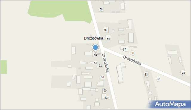 Drozdówka, Drozdówka, 54, mapa Drozdówka