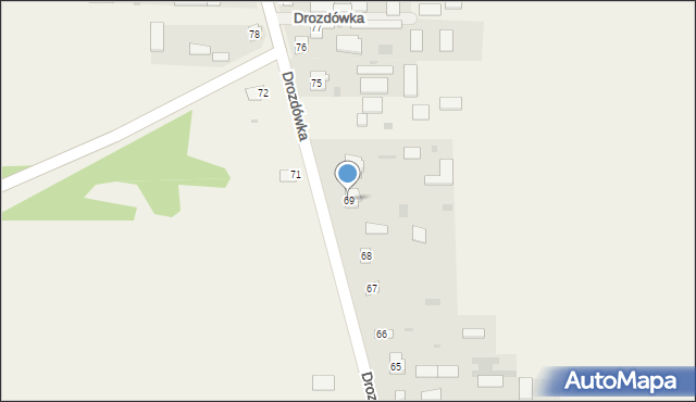 Drozdówka, Drozdówka, 69, mapa Drozdówka
