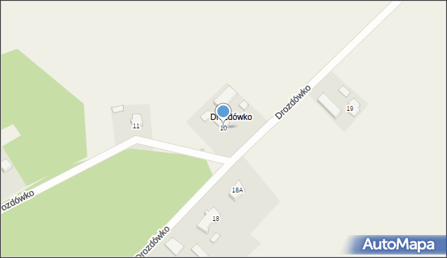 Drozdówko, Drozdówko, 10, mapa Drozdówko