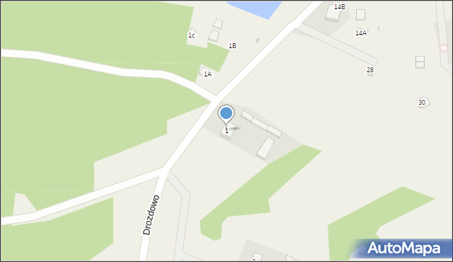 Drozdowo, Drozdowo, 1, mapa Drozdowo