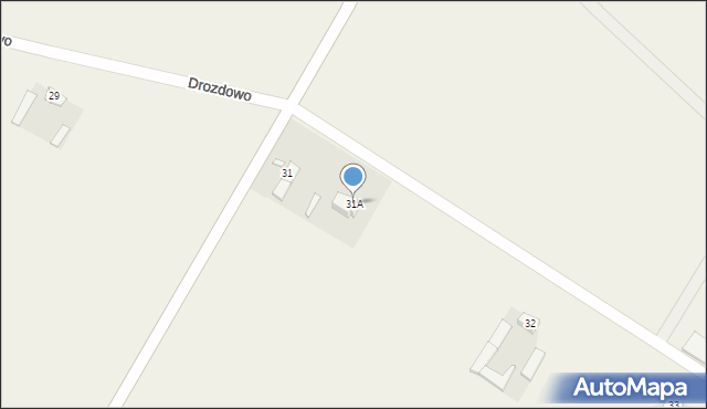 Drozdowo, Drozdowo, 31A, mapa Drozdowo