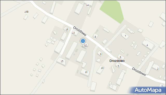Drozdowo, Drozdowo, 12/1, mapa Drozdowo