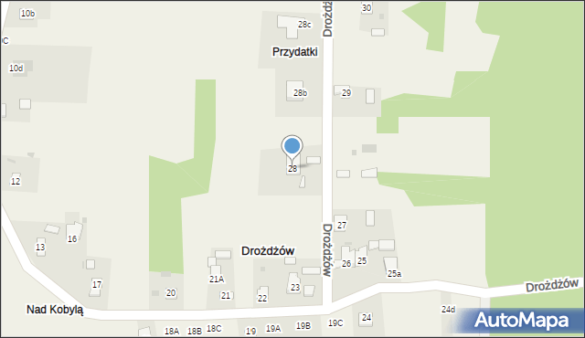 Drożdżów, Drożdżów, 28, mapa Drożdżów