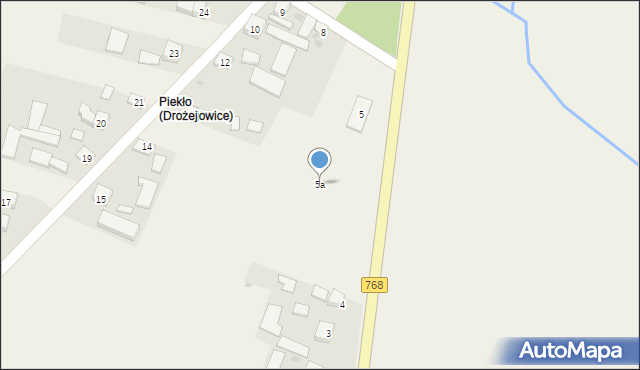 Drożejowice, Drożejowice, 5a, mapa Drożejowice