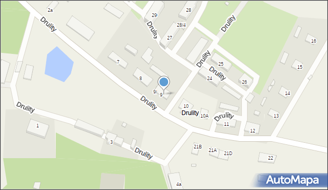 Drulity, Drulity, 9/1, mapa Drulity