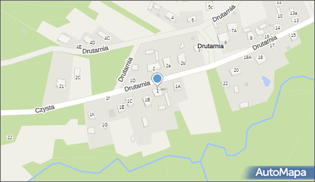 Drutarnia, Drutarnia, 1, mapa Drutarnia