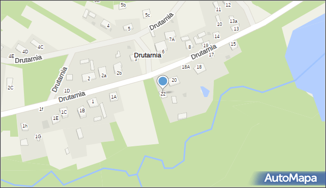 Drutarnia, Drutarnia, 22, mapa Drutarnia