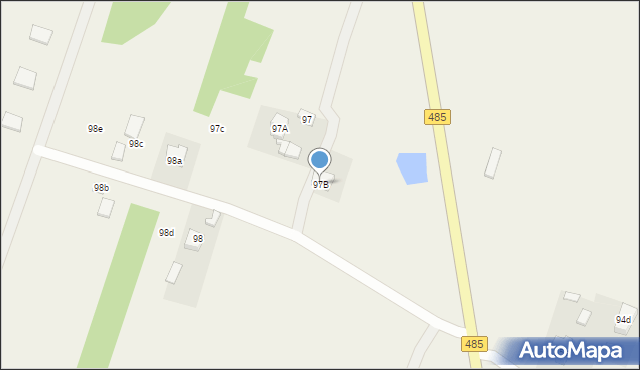 Drużbice-Kolonia, Drużbice-Kolonia, 97B, mapa Drużbice-Kolonia