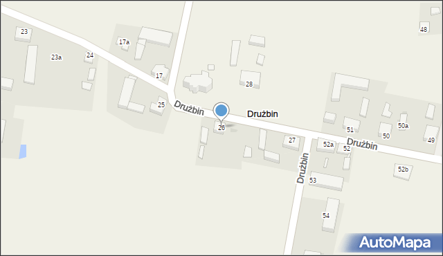 Drużbin, Drużbin, 26, mapa Drużbin