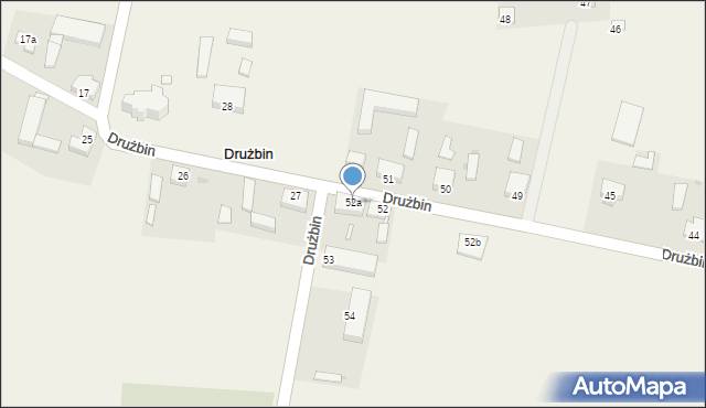 Drużbin, Drużbin, 52a, mapa Drużbin