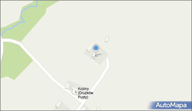 Drużków Pusty, Drużków Pusty, 40, mapa Drużków Pusty