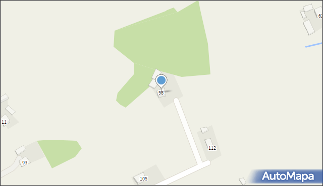 Drużków Pusty, Drużków Pusty, 58, mapa Drużków Pusty
