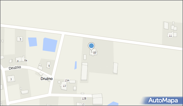 Drużno, Drużno, 10A, mapa Drużno