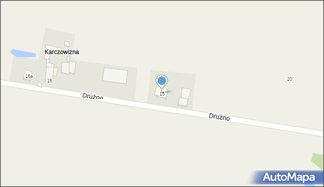 Drużno, Drużno, 15, mapa Drużno