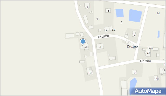 Drużno, Drużno, 2a, mapa Drużno