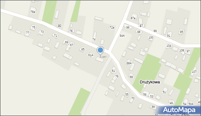 Drużykowa, Drużykowa, 72b, mapa Drużykowa