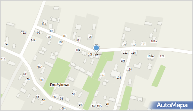 Drużykowa, Drużykowa, 97, mapa Drużykowa