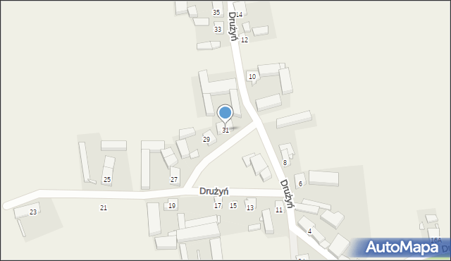 Drużyń, Drużyń, 31, mapa Drużyń