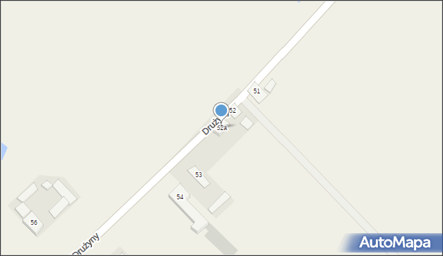 Drużyny, Drużyny, 52a, mapa Drużyny