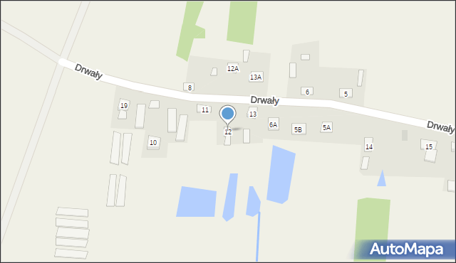 Drwały, Drwały, 12, mapa Drwały