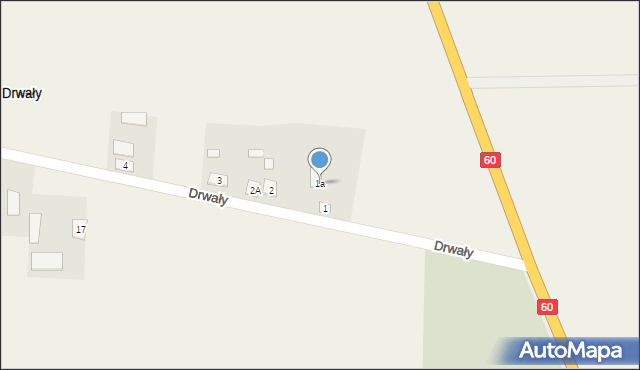 Drwały, Drwały, 1a, mapa Drwały