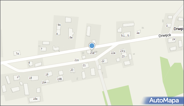 Drwęck, Drwęck, 21a, mapa Drwęck