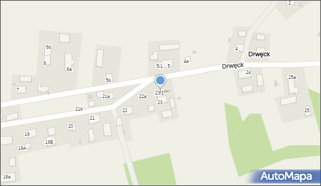 Drwęck, Drwęck, 23/1, mapa Drwęck