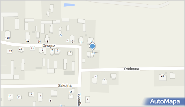 Drwęcz, Drwęcz, 1B, mapa Drwęcz