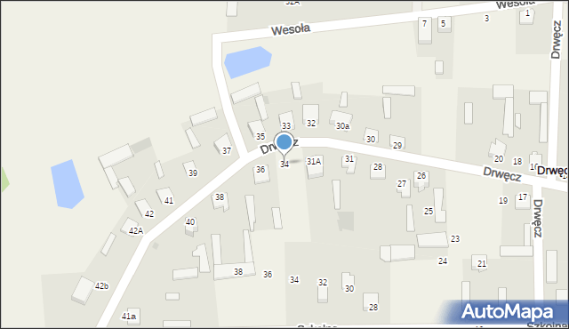 Drwęcz, Drwęcz, 34, mapa Drwęcz