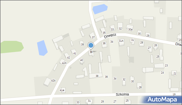 Drwęcz, Drwęcz, 38, mapa Drwęcz
