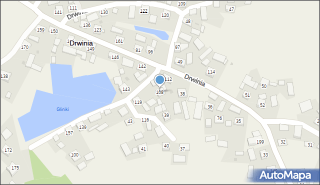 Drwinia, Drwinia, 108, mapa Drwinia