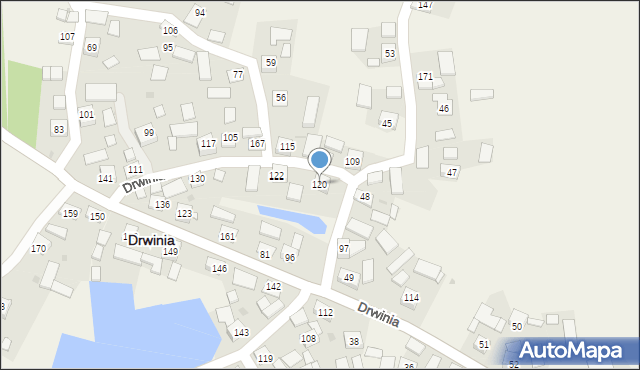 Drwinia, Drwinia, 120, mapa Drwinia