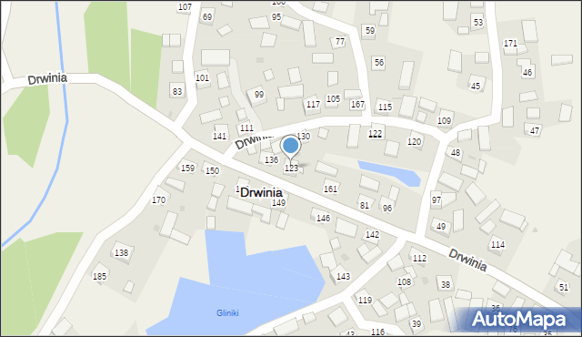 Drwinia, Drwinia, 123, mapa Drwinia