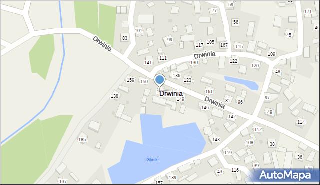 Drwinia, Drwinia, 158, mapa Drwinia