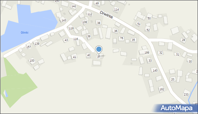Drwinia, Drwinia, 37, mapa Drwinia