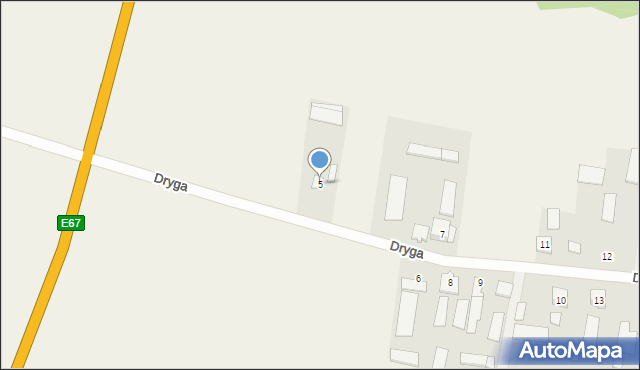 Dryga, Dryga, 5, mapa Dryga