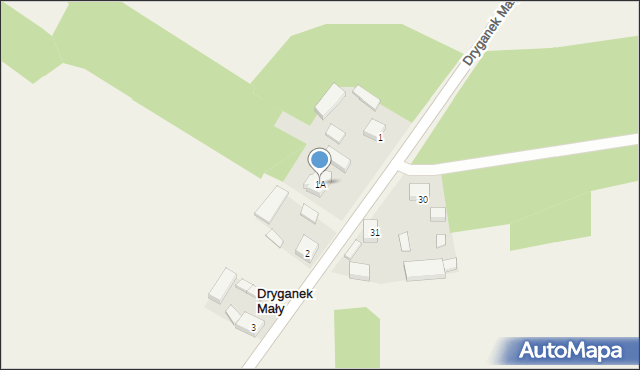 Dryganek Mały, Dryganek Mały, 1A, mapa Dryganek Mały